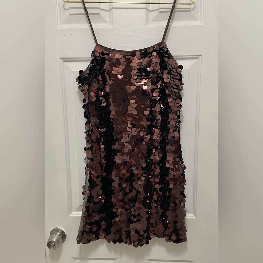 A New Day Gold Sequin Midi Pencil Skirt